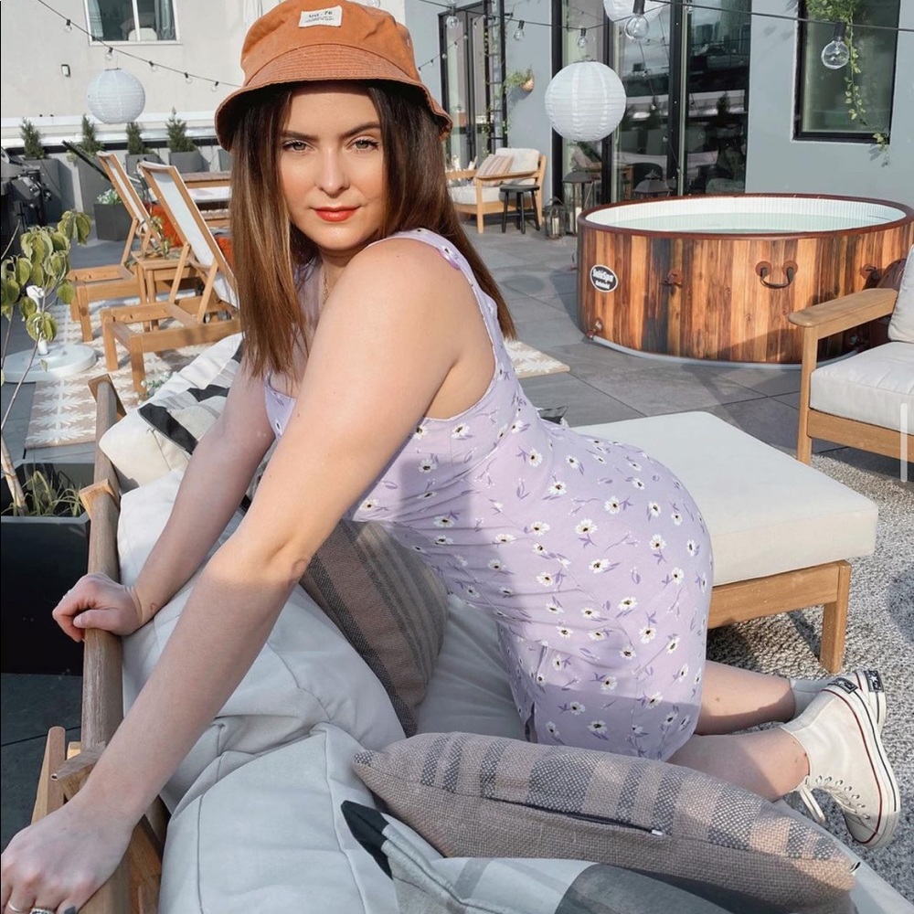ASOS lavender daisy dress